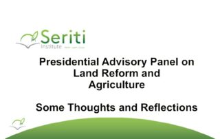 Seriti TALKS Agri Series Case Notes 3 - A Participatory Dialogue on Land Reform and Agriculture